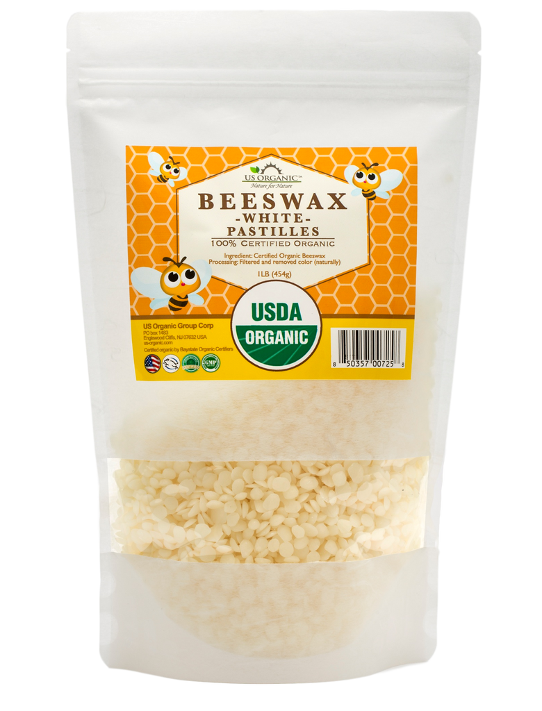 US Organic Beeswax Yellow Pastille, 100% Pure Certified USDA Organic, 16oz