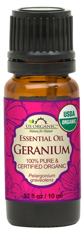 US Organic Rose Geranium Essential Oil, 100% Pure Certified USDA Organ – US  Organic